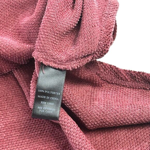 Artesia Sweater Women XL Mauve Purple Stretch Cold Shoulder Cowl Neck Boho Top - Picture 9 of 12